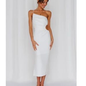White midi dress, perfect condition